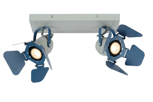 Lucide PICTO - Ceiling spotlight Children - 2xGU10 - Blue