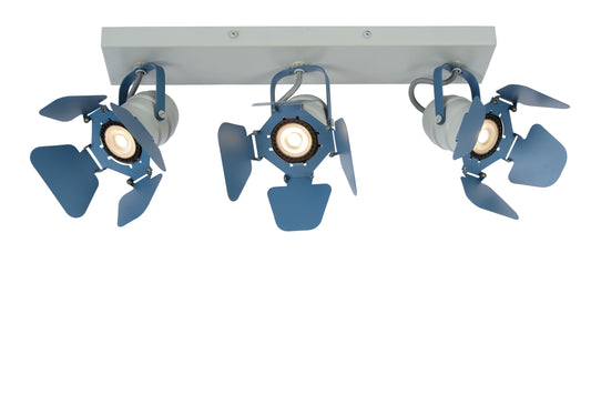 Lucide PICTO - Ceiling spotlight Children - 3xGU10 - Blue