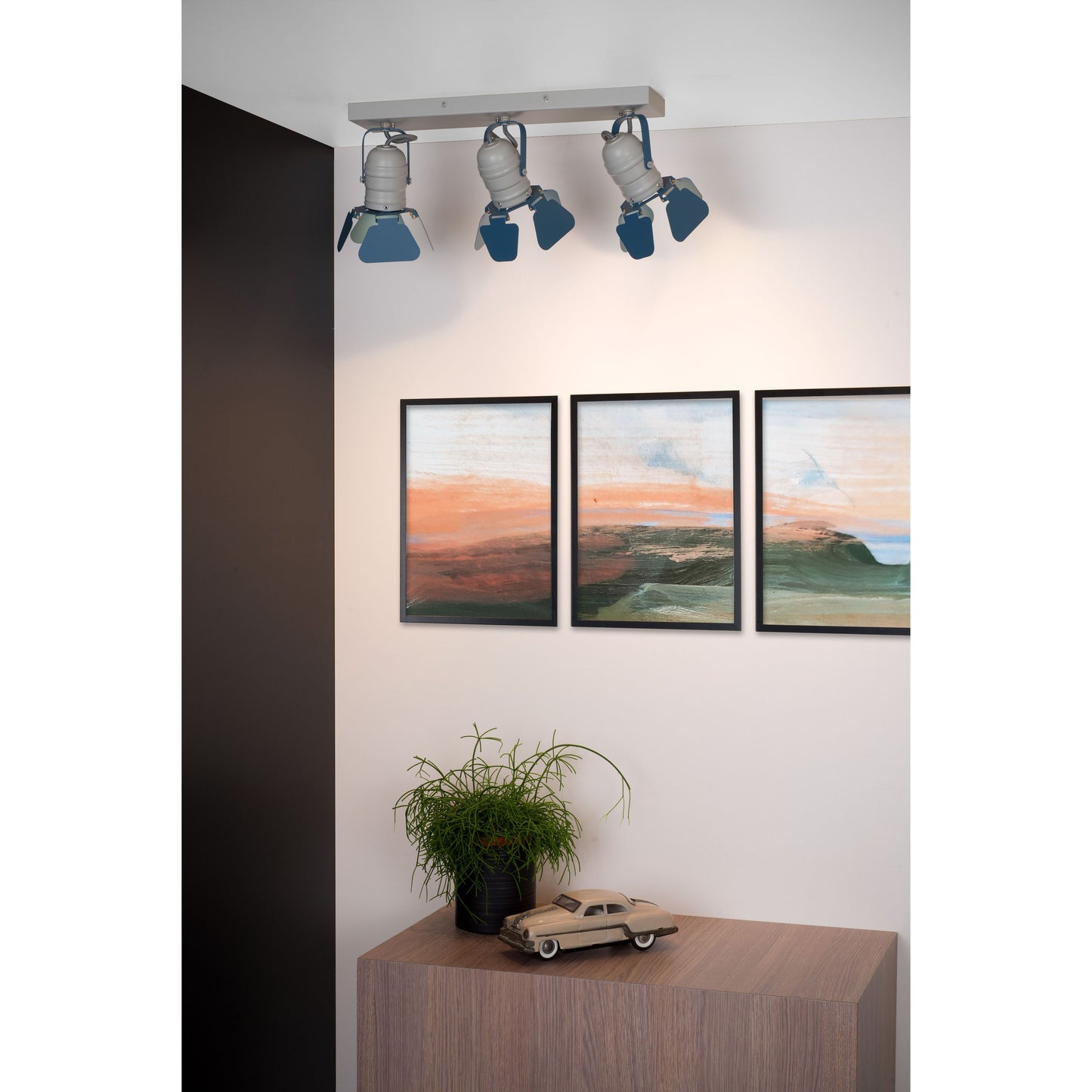 Lucide PICTO - Ceiling spotlight Children - 3xGU10 - Blue