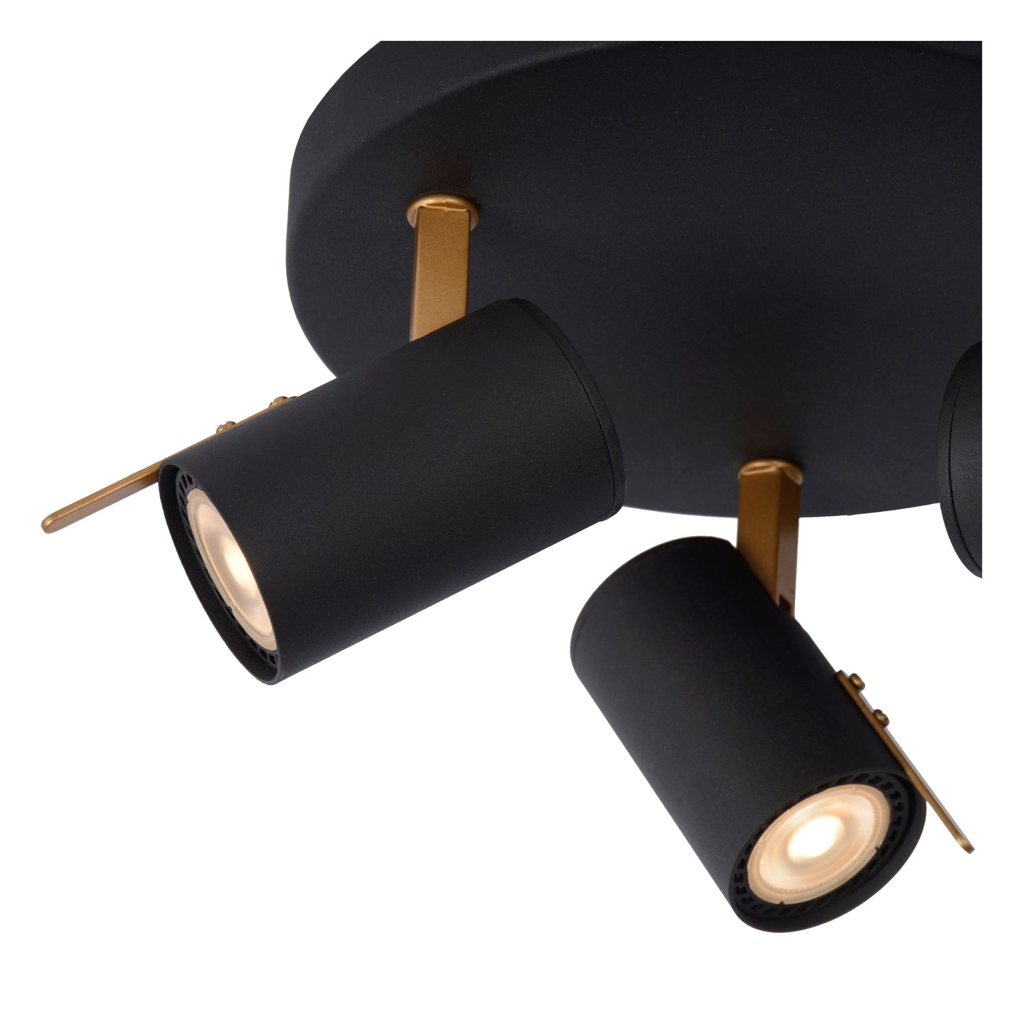 Lucide GRONY - Ceiling spotlight - LED Dim to warm - GU10 - 3x5W 2200K/3000K - Black