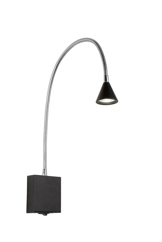 Lucide BUDDY - Bedside lamp / Wall light - LED - 1x4W 4000K - Black