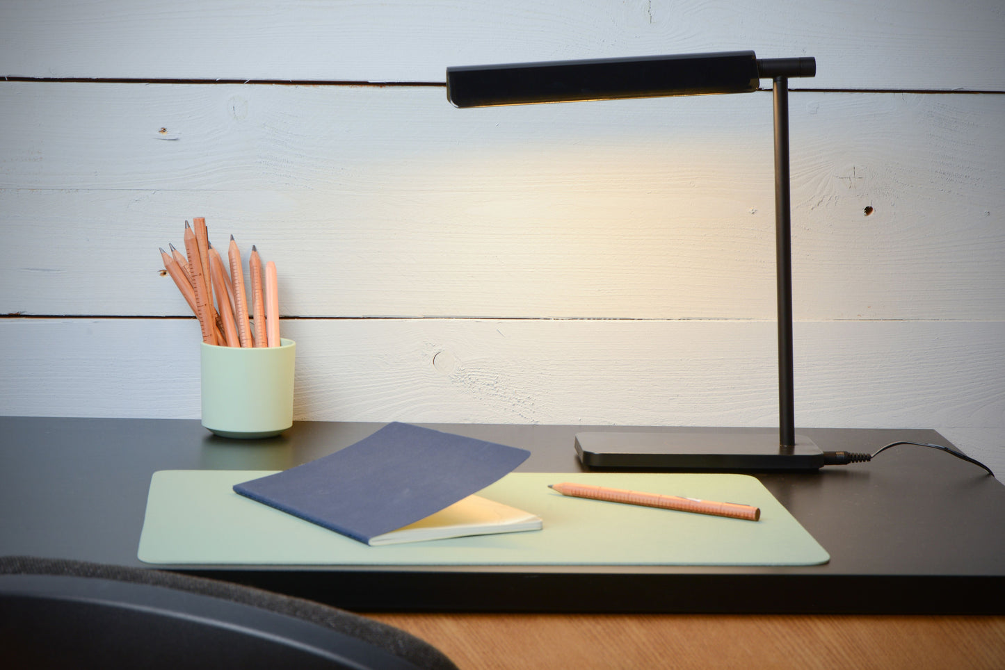 Lucide LEVI - Desk lamp - LED Dim. - 1x5,5W 3000K/6500K - 3 StepDim - Black