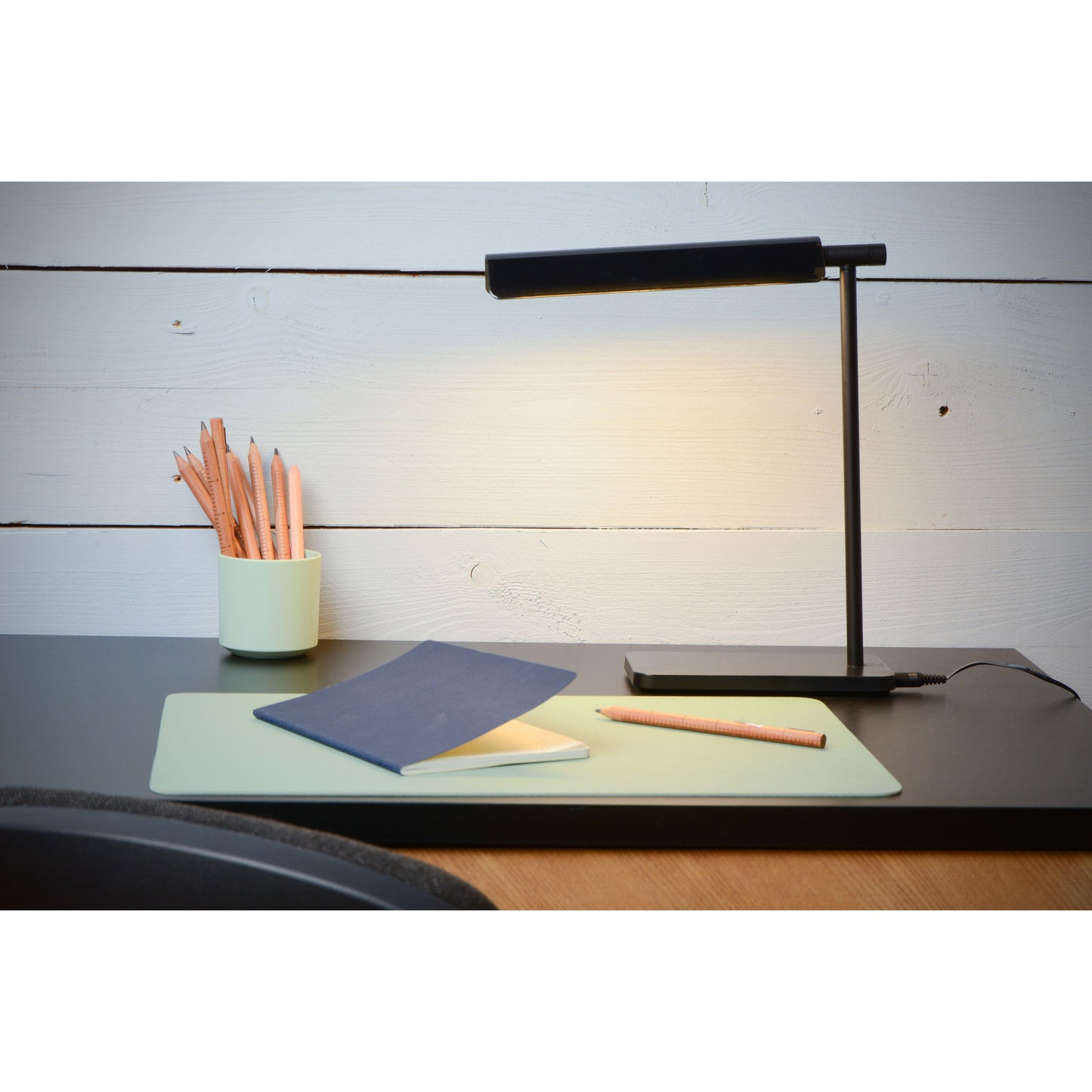 Lucide LEVI - Desk lamp - LED Dim. - 1x5,5W 3000K/6500K - 3 StepDim - Black