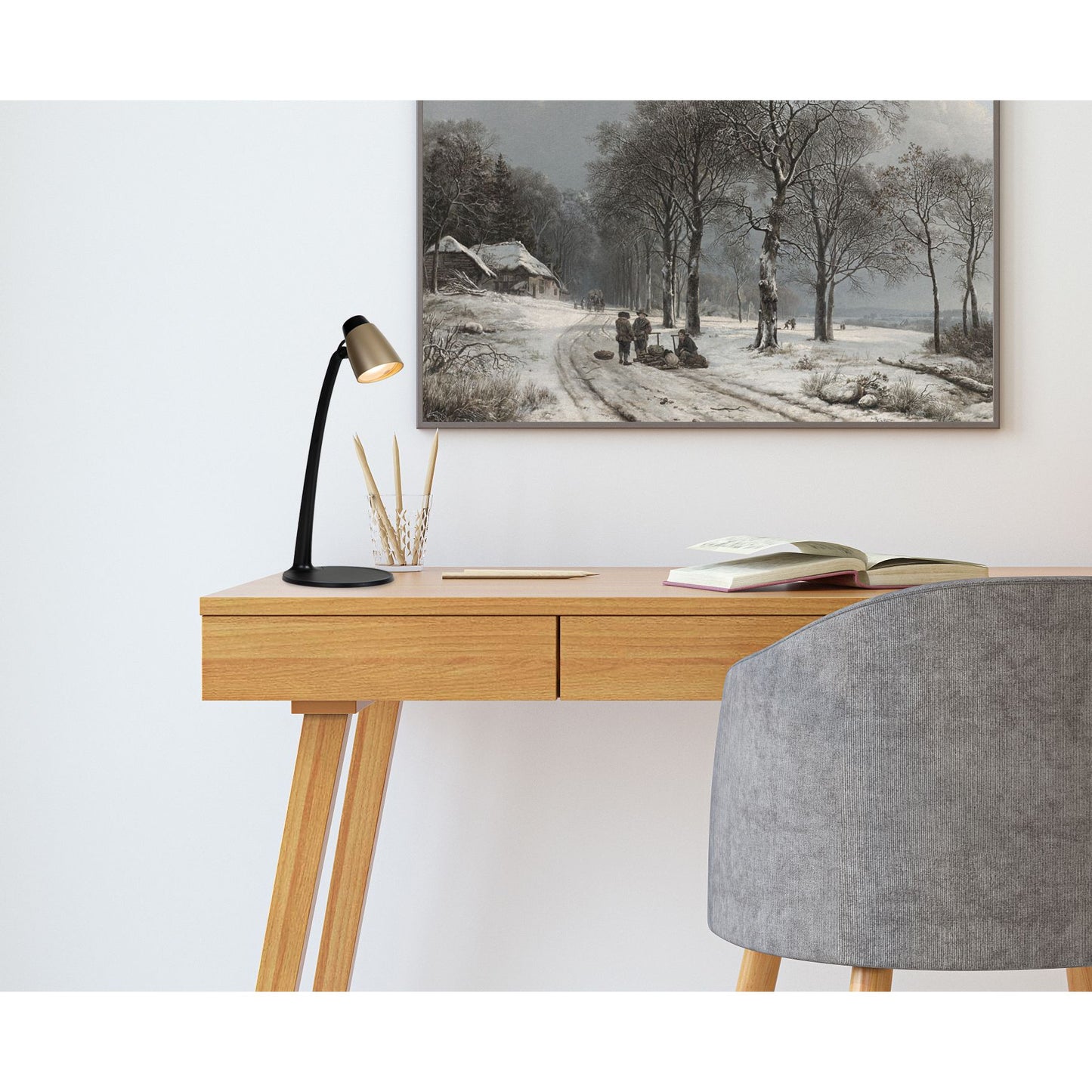 Lucide LUDO - Desk lamp - LED - 1x4,5W 3000K - Matt Gold / Brass
