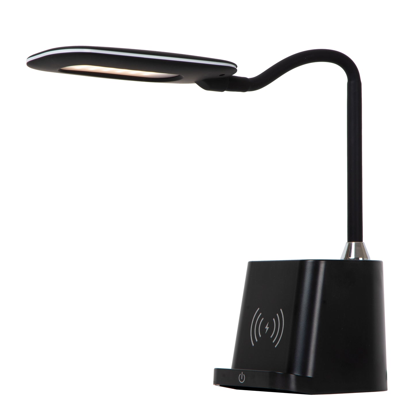 Lucide PENNY - Desk lamp - LED Dim. - 1x4,7W 3000K - With wireless charger - Black