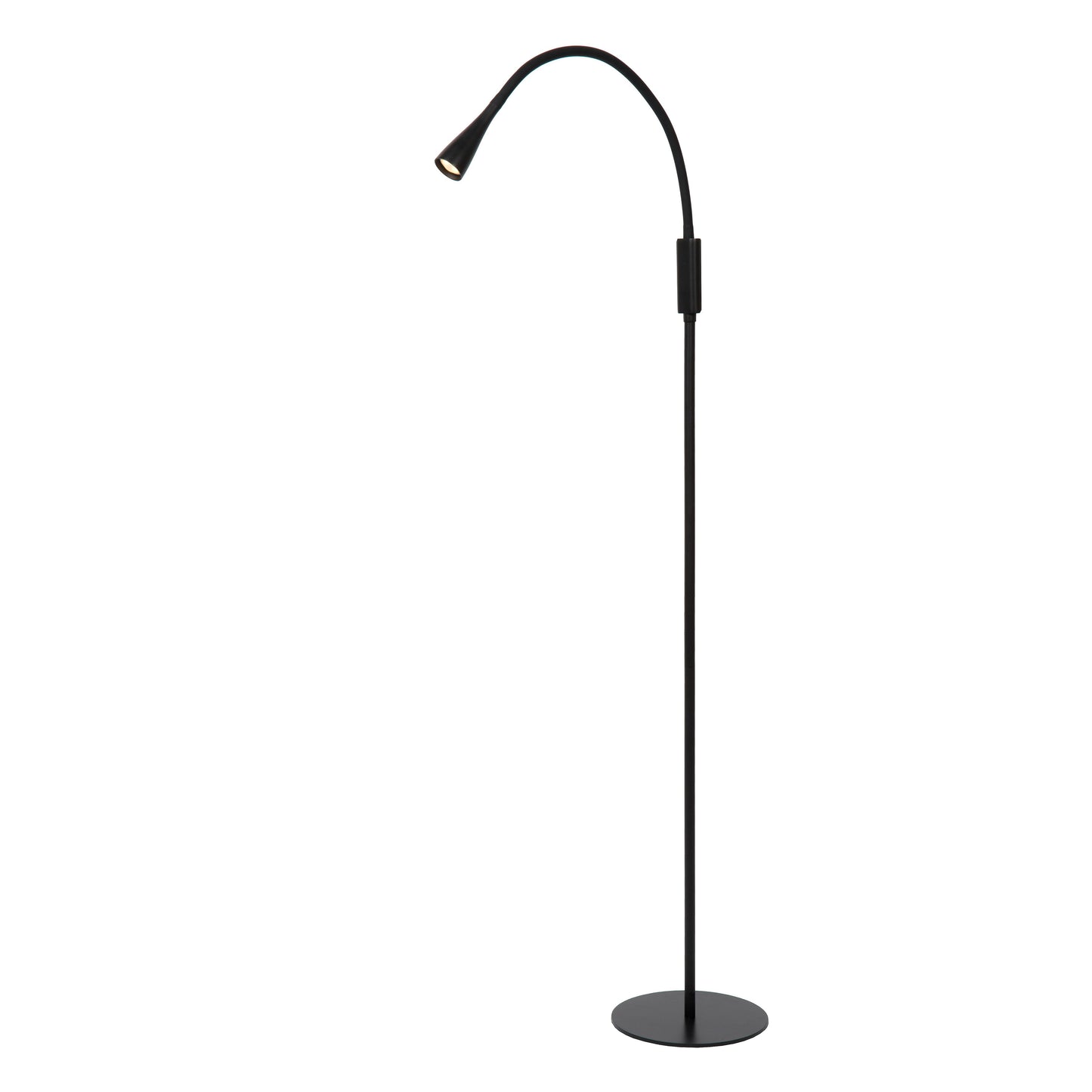 Lucide ZOZY - Floor reading lamp - LED Dim. - 1x4W 3000K - 3 StepDim - Black