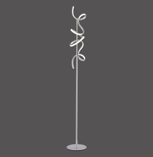 Curls - Floor Lamp - Silver - By Just Light - (19031-21)