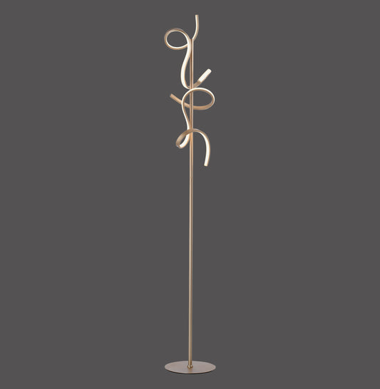 Curls - Floor Lamp - Brass Matt - By Just Light - (19031-60)