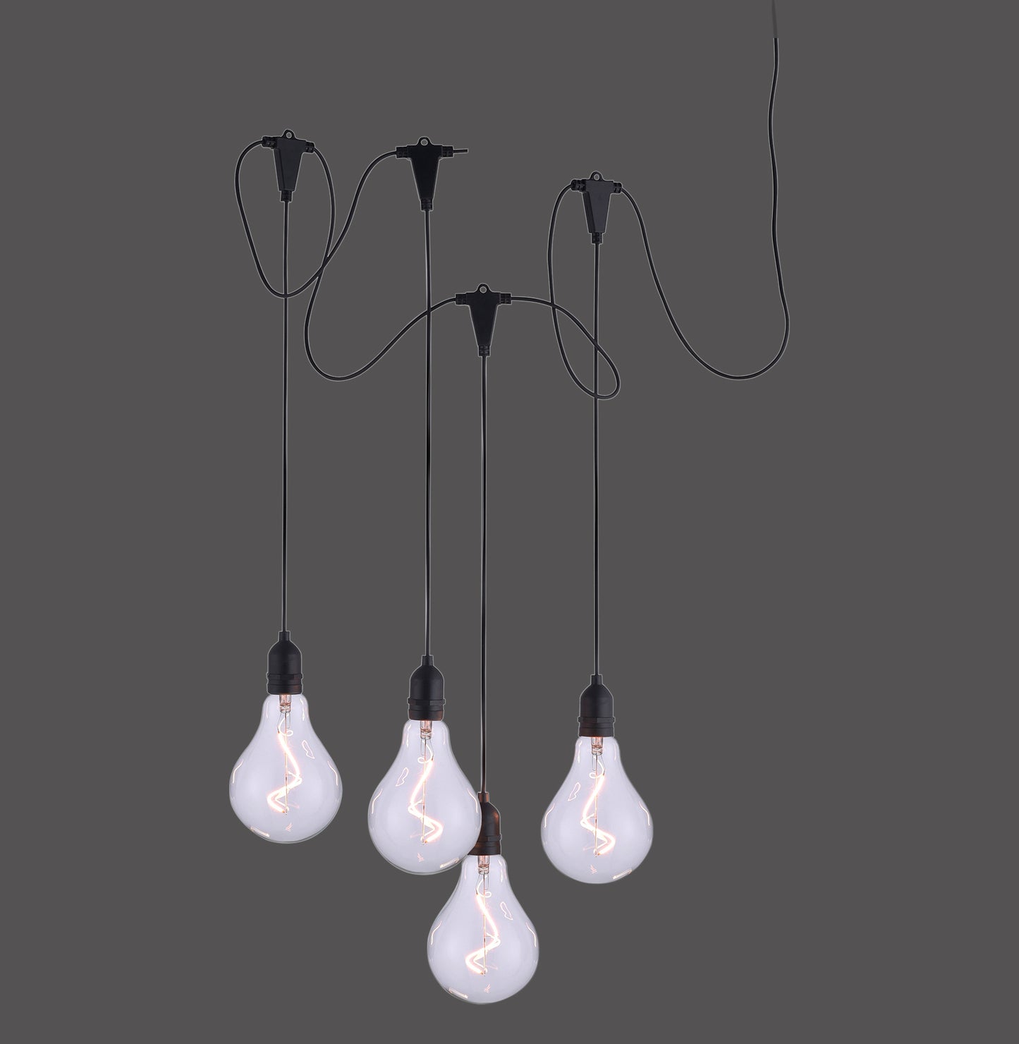 Enni - Pendant Light - Black - By Just Light - (19094-18)