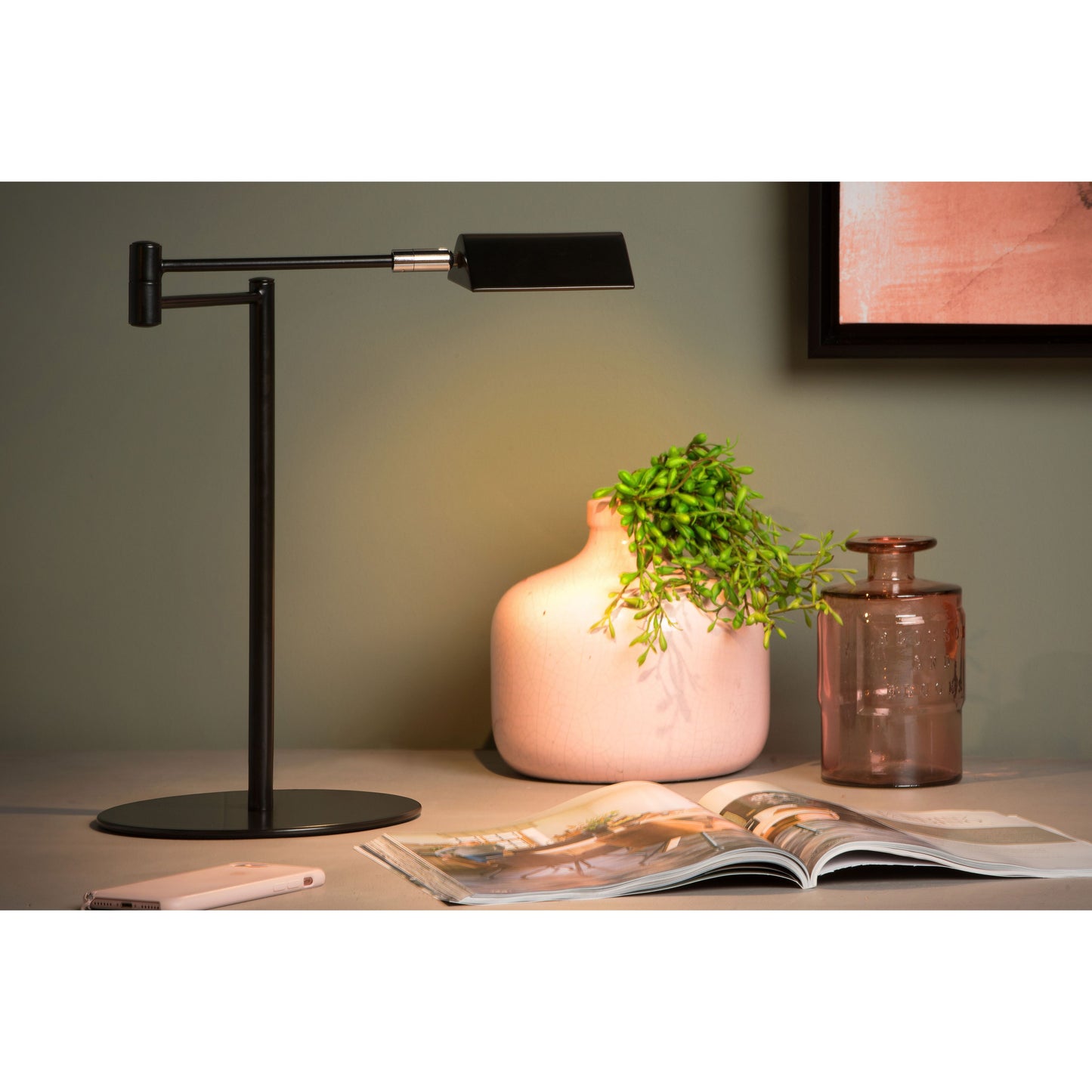 Lucide NUVOLA - Desk lamp - Ø 20 cm - LED Dim. - 1x9W 3000K - Black