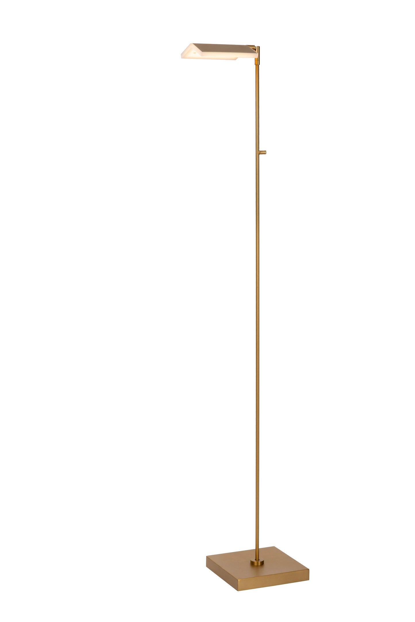 Lucide AARON - Floor reading lamp - LED Dim to warm - 1x12W 2700K/4000K - Matt Gold / Brass