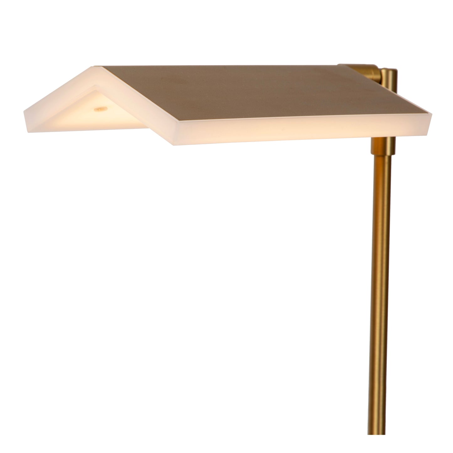 Lucide AARON - Floor reading lamp - LED Dim to warm - 1x12W 2700K/4000K - Matt Gold / Brass