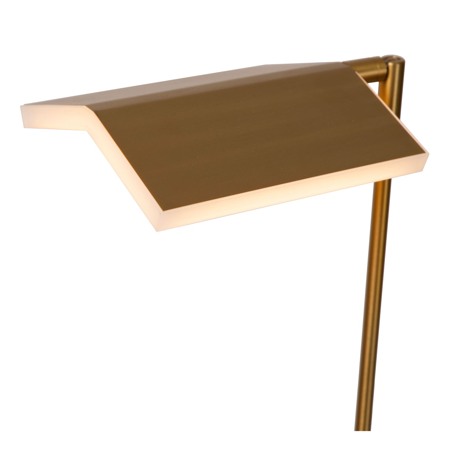 Lucide AARON - Floor reading lamp - LED Dim to warm - 1x12W 2700K/4000K - Matt Gold / Brass