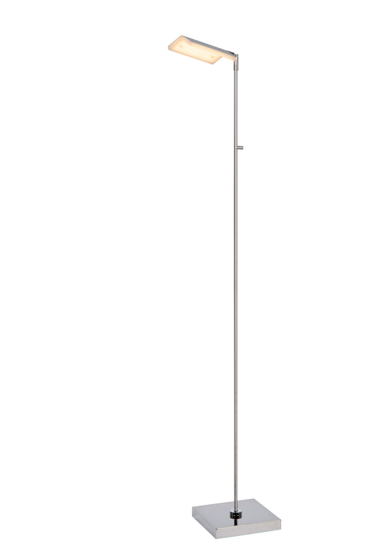 Lucide AARON - Floor reading lamp - LED Dim to warm - 1x12W 2700K/4000K - Chrome