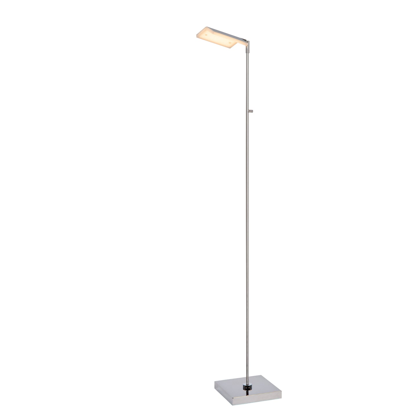 Lucide AARON - Floor reading lamp - LED Dim to warm - 1x12W 2700K/4000K - Chrome