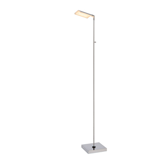 Lucide AARON - Floor reading lamp - LED Dim to warm - 1x12W 2700K/4000K - Chrome