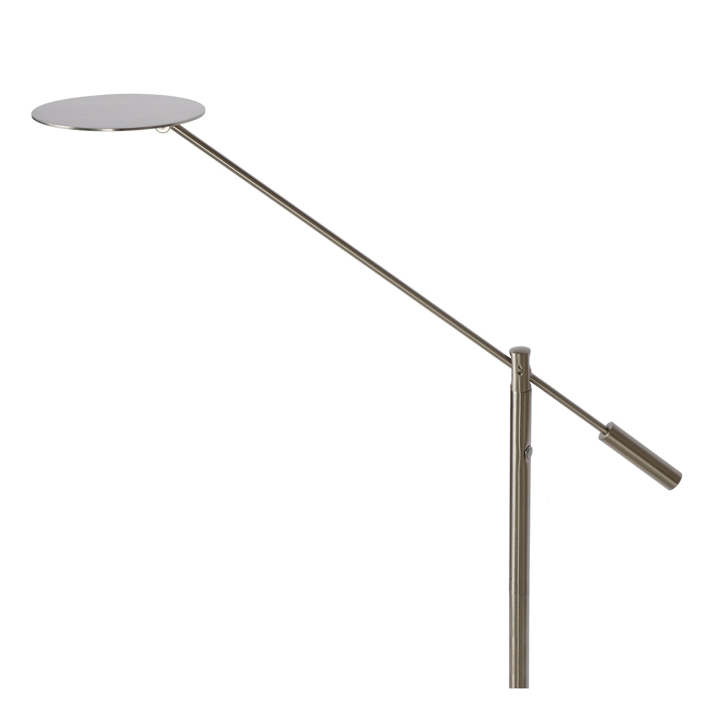 Lucide ANSELMO - Floor reading lamp - Ø 25 cm - LED Dim. - 1x9W 3000K - Satin Chrome