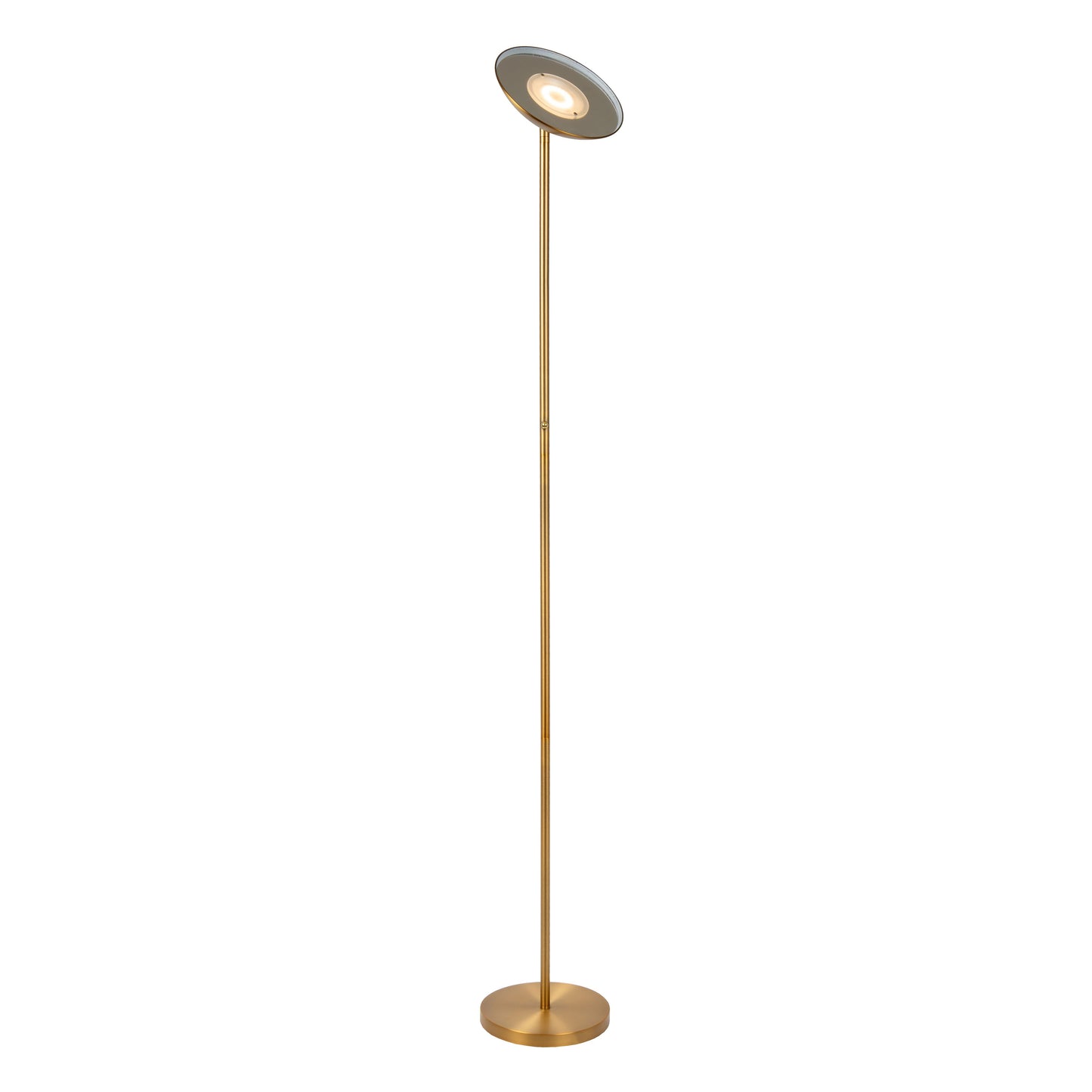 Lucide ZENITH - Floor lamp - LED Dim. - 1x20W 3000K - Matt Gold / Brass