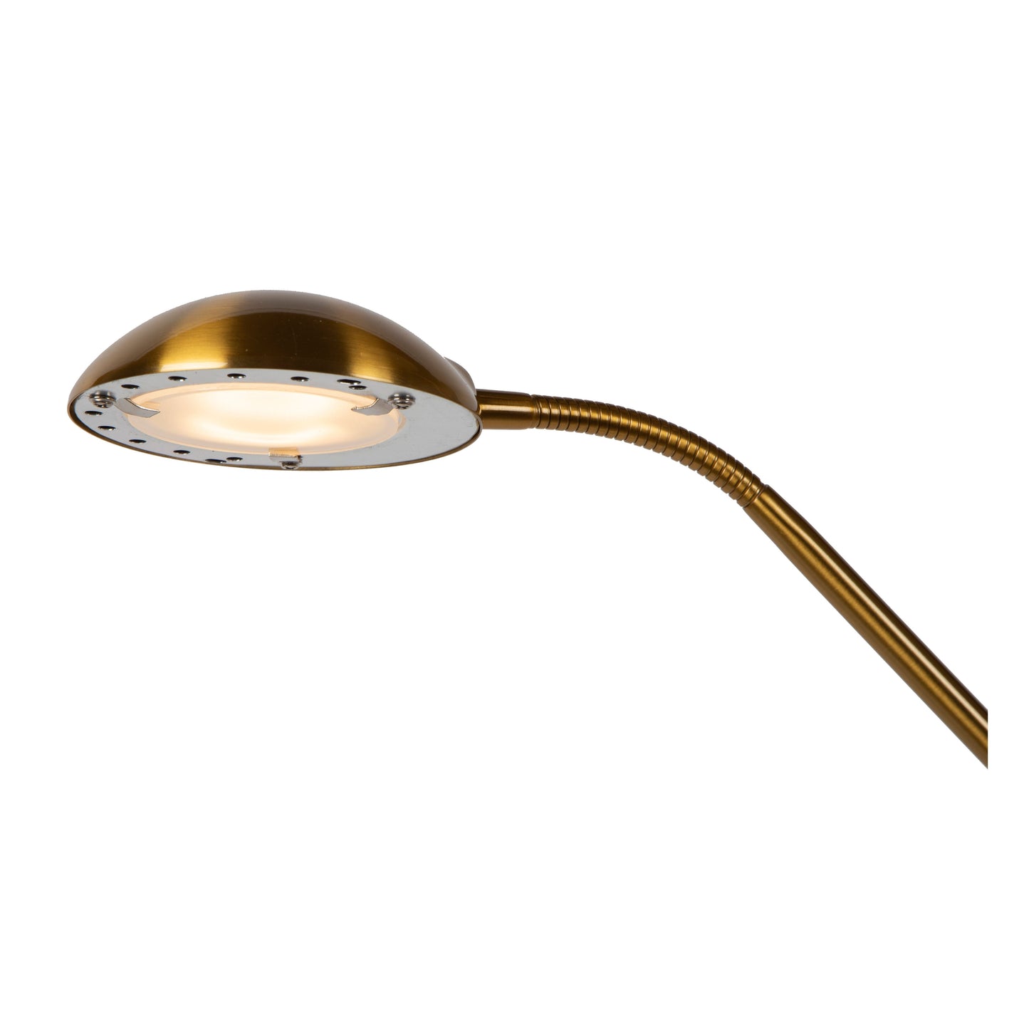 Lucide ZENITH - Floor reading lamp - LED Dim. - 3000K - Matt Gold / Brass