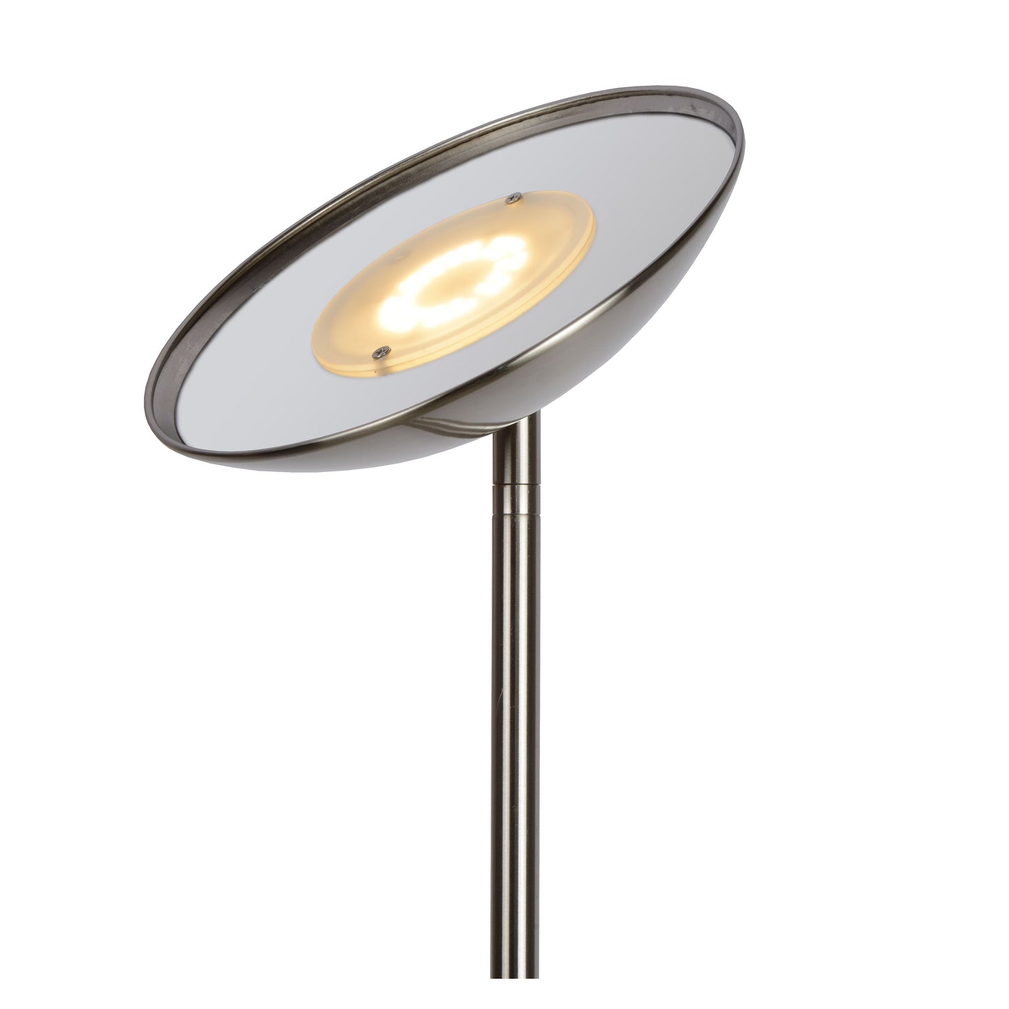 Lucide ZENITH - Floor reading lamp - LED Dim. - 3000K - Satin Chrome