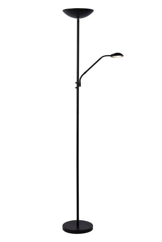 Lucide ZENITH - Floor reading lamp - LED Dim. - 3000K - Black