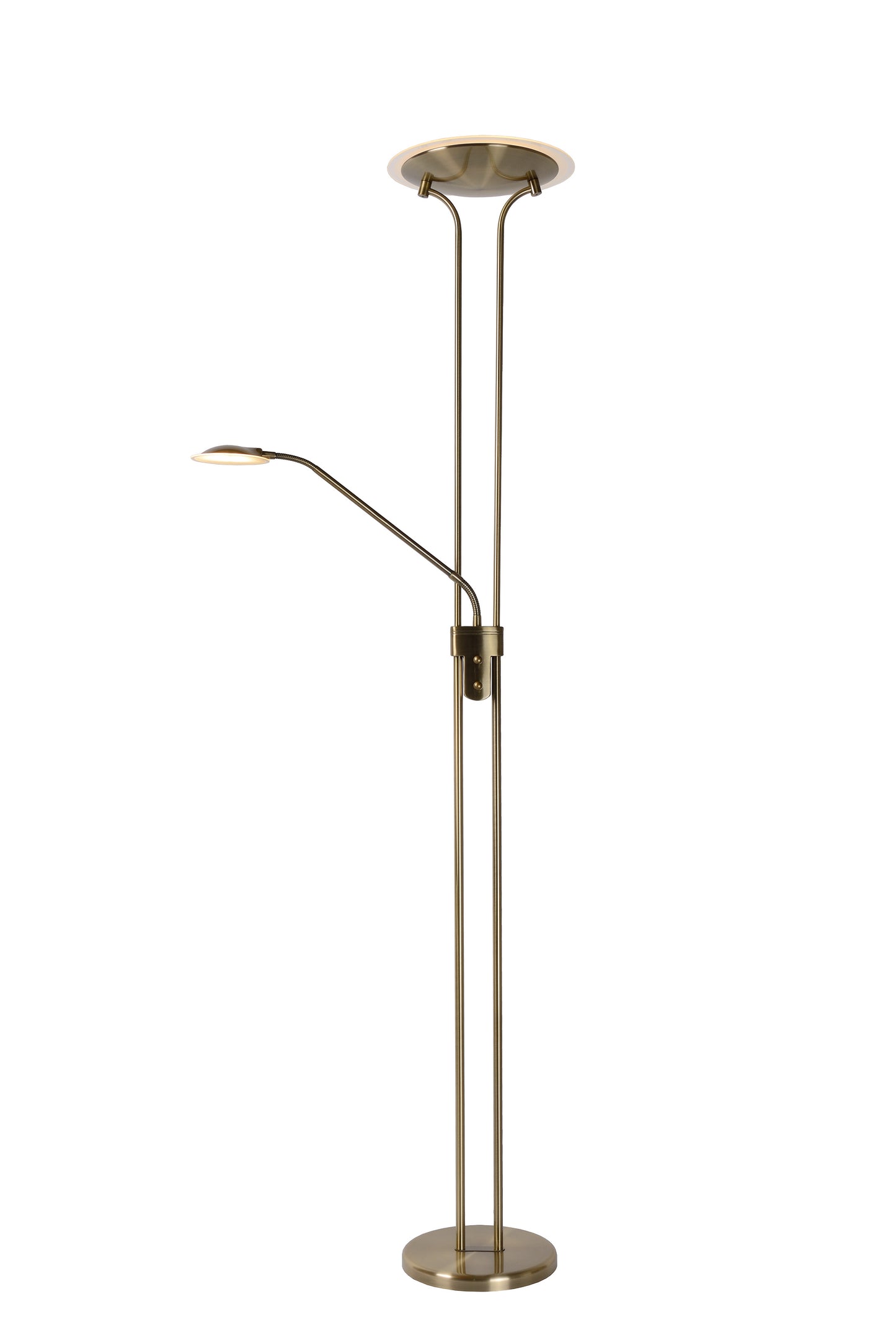 Lucide CHAMPION-LED - Floor reading lamp - LED Dim. - 3000K - Bronze