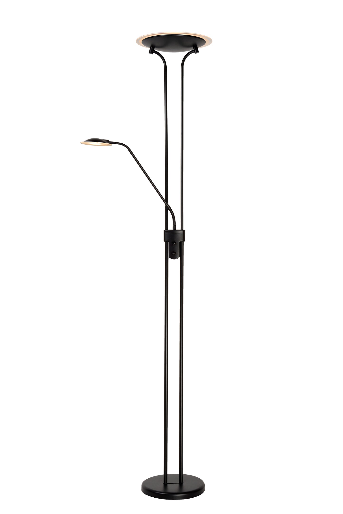 Lucide CHAMPION-LED - Floor reading lamp - LED Dim. - 3000K - Black