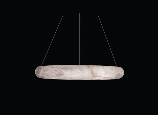Alabaster Ring D39 cm Pendant Antique Brass
