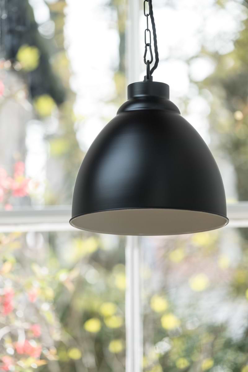 Oxford Vintage Pendant Light in Matt Black