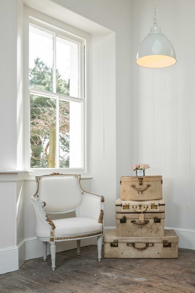 Oxford Vintage Pendant Light in Clay White