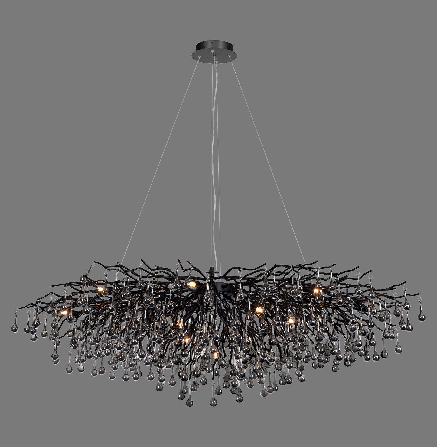 Icicle - Chandelier - Black - By Paul Neuhaus - (2031-18)