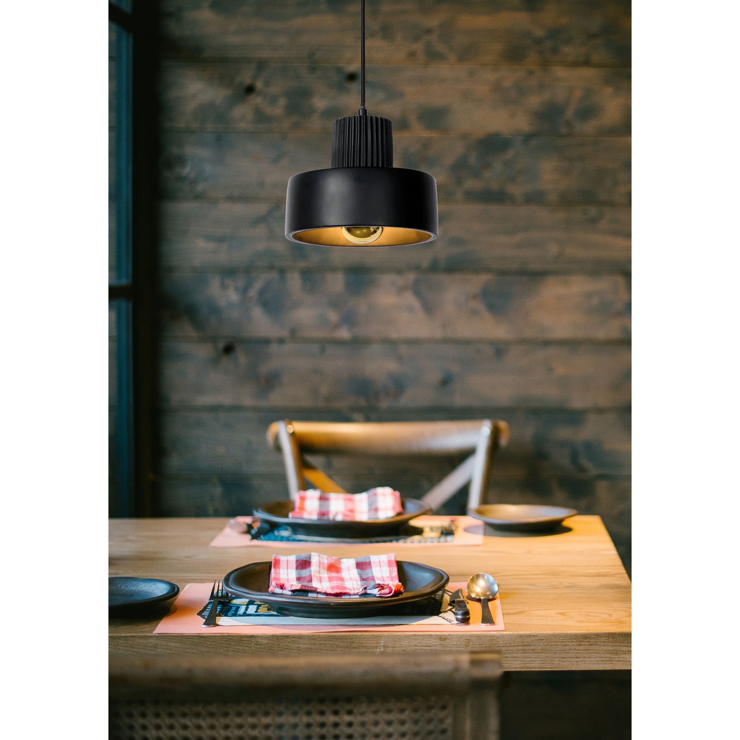 Lucide OPHELIA - Pendant light - Ø 20 cm - 1xE27 - Black