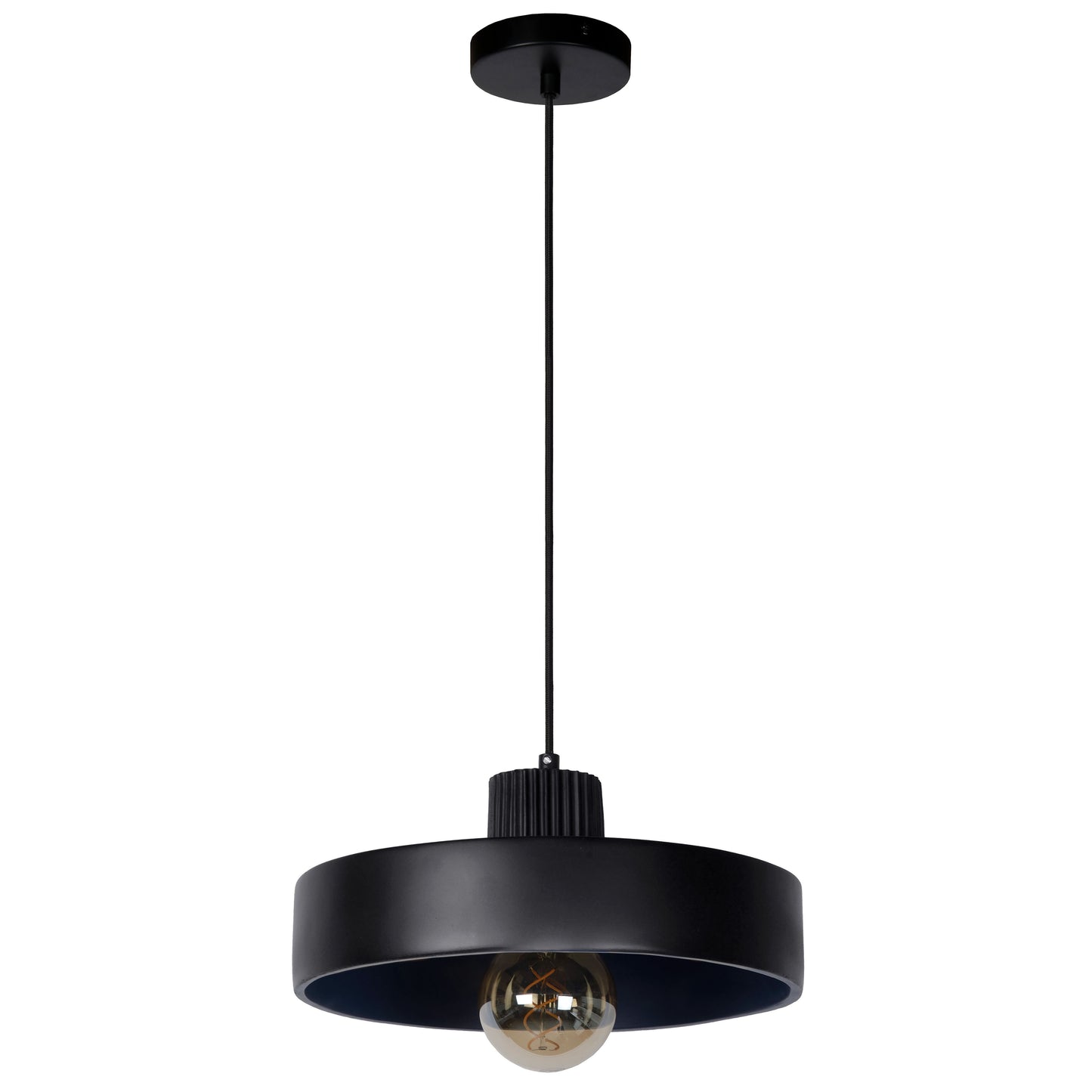 Lucide OPHELIA - Pendant light - Ø 35 cm - 1xE27 - Black