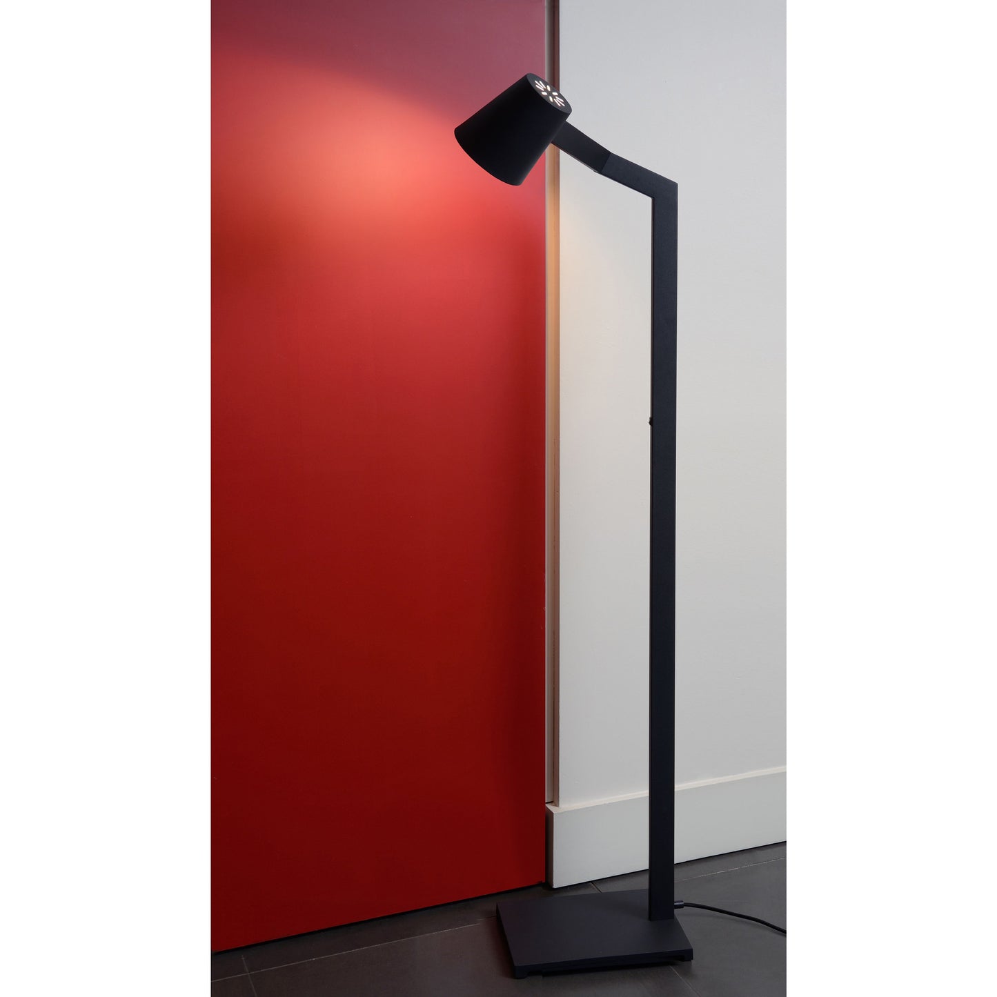 Lucide MIZUKO - Floor reading lamp - Ø 13 cm - 1xE14 - Black
