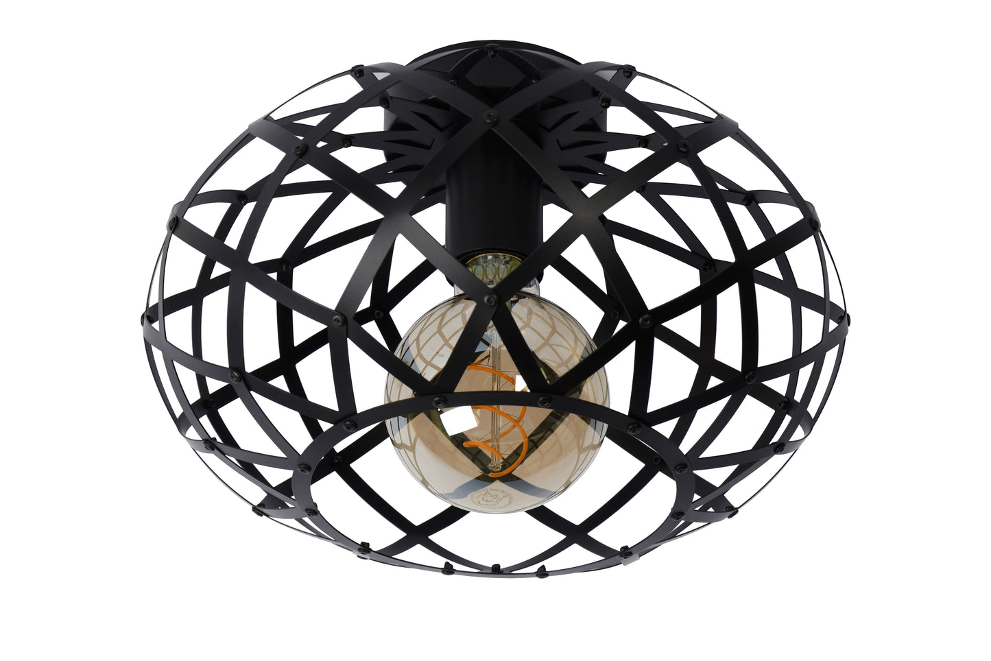 Lucide WOLFRAM - Flush ceiling light - Ø 30 cm - 1xE27 - Black