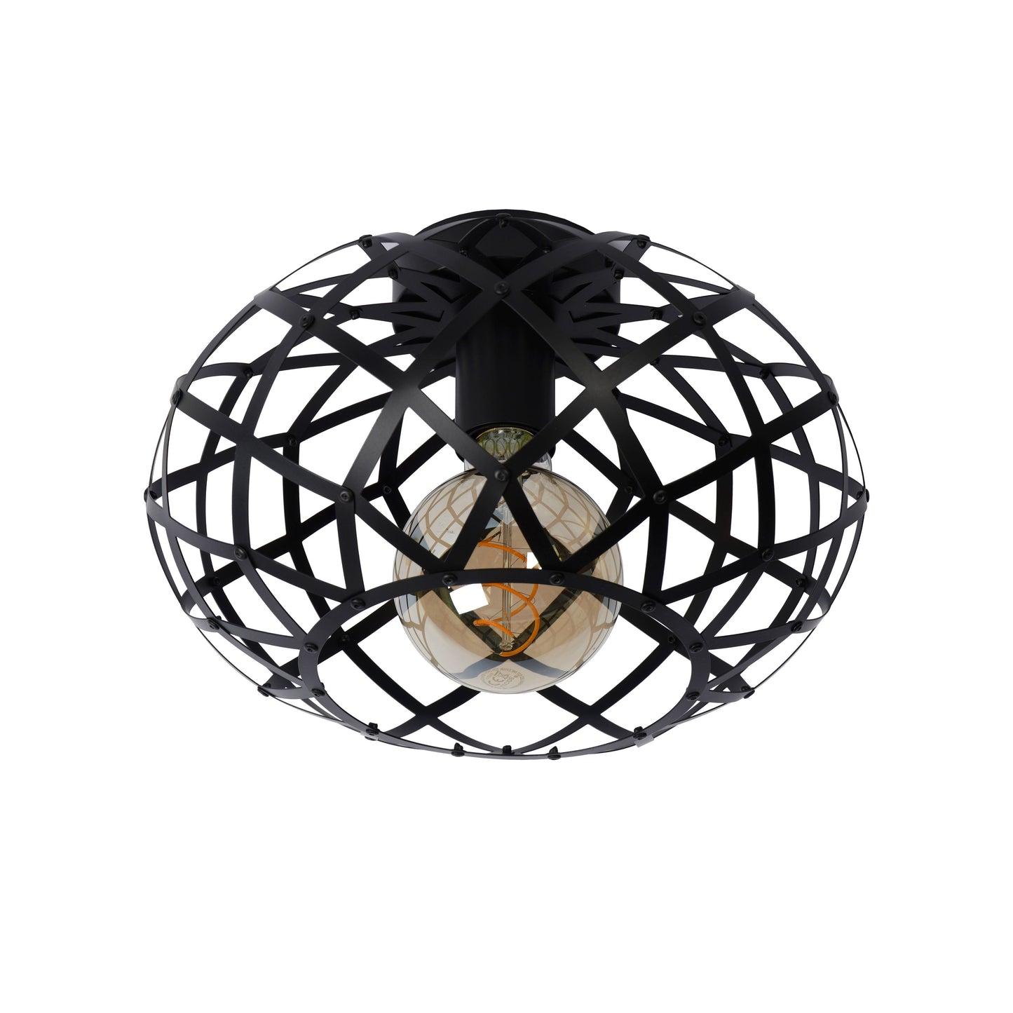 Lucide WOLFRAM - Flush ceiling light - Ø 30 cm - 1xE27 - Black