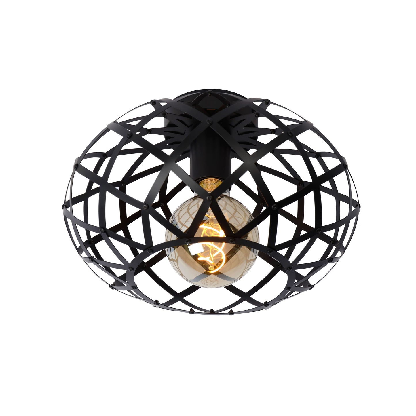 Lucide WOLFRAM - Flush ceiling light - Ø 30 cm - 1xE27 - Black