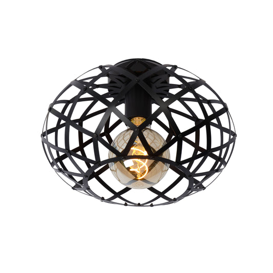 Lucide WOLFRAM - Flush ceiling light - Ø 30 cm - 1xE27 - Black