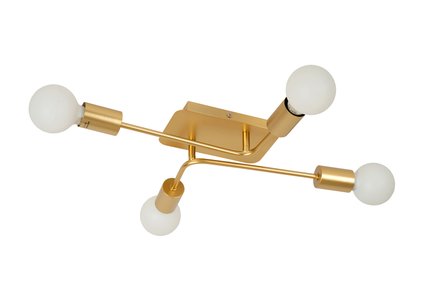 Lucide LESTER - Flush ceiling light - 4xE27 - Matt Gold / Brass