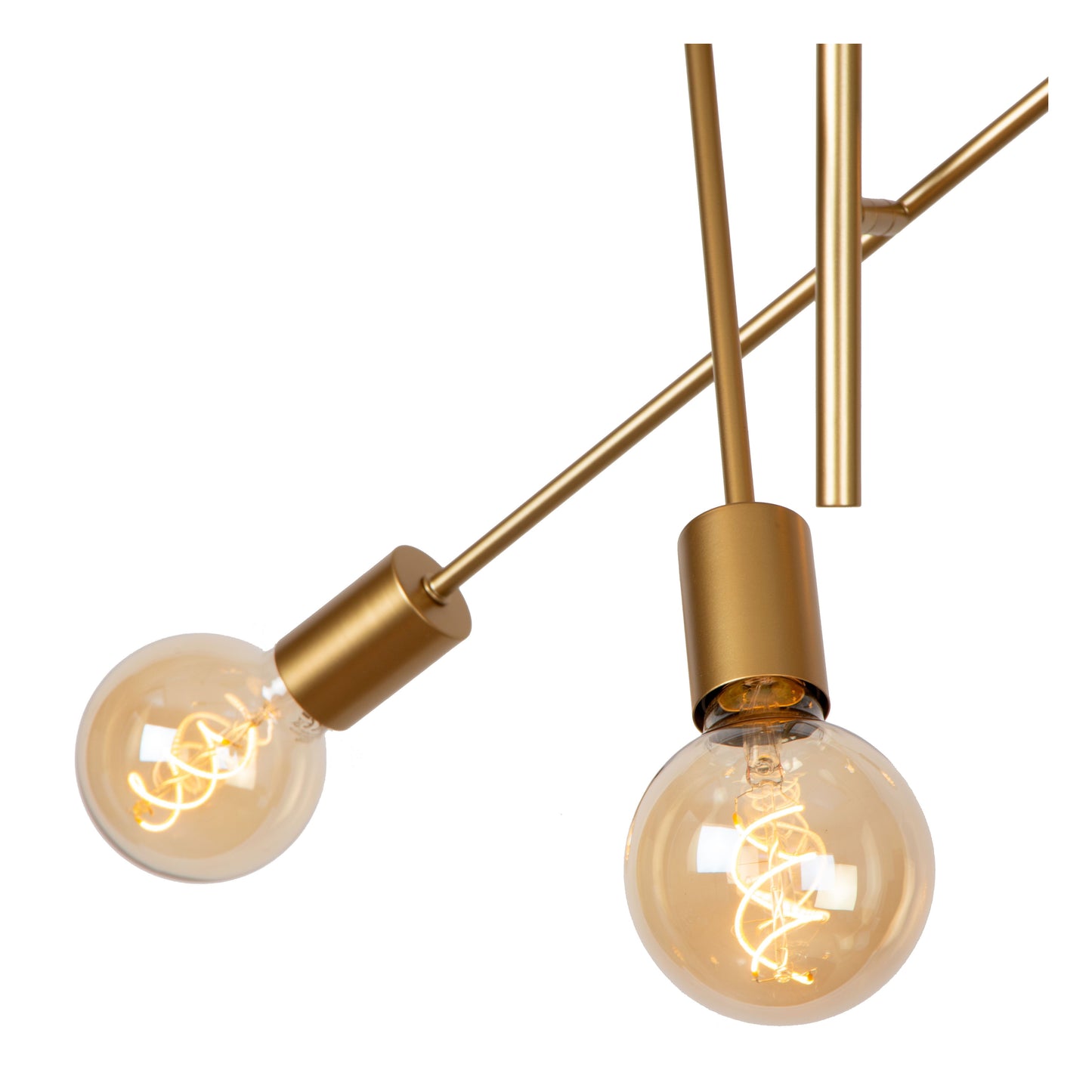 Lucide LESTER - Flush ceiling light - 6xE27 - Matt Gold / Brass