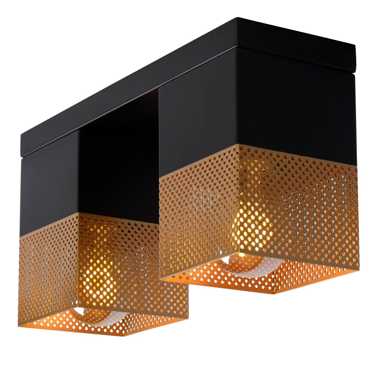 Lucide RENATE - Flush ceiling light - 2xE27 - Matt Gold / Brass