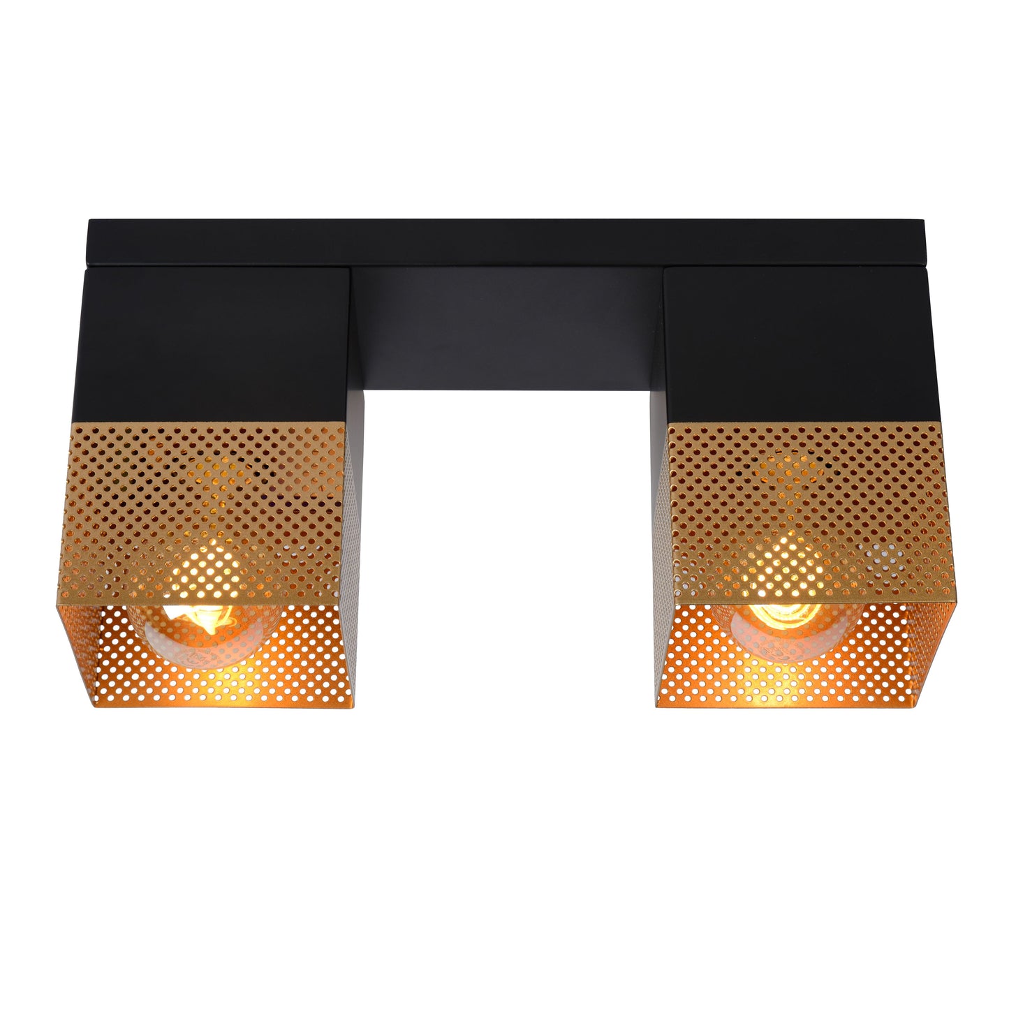 Lucide RENATE - Flush ceiling light - 2xE27 - Matt Gold / Brass