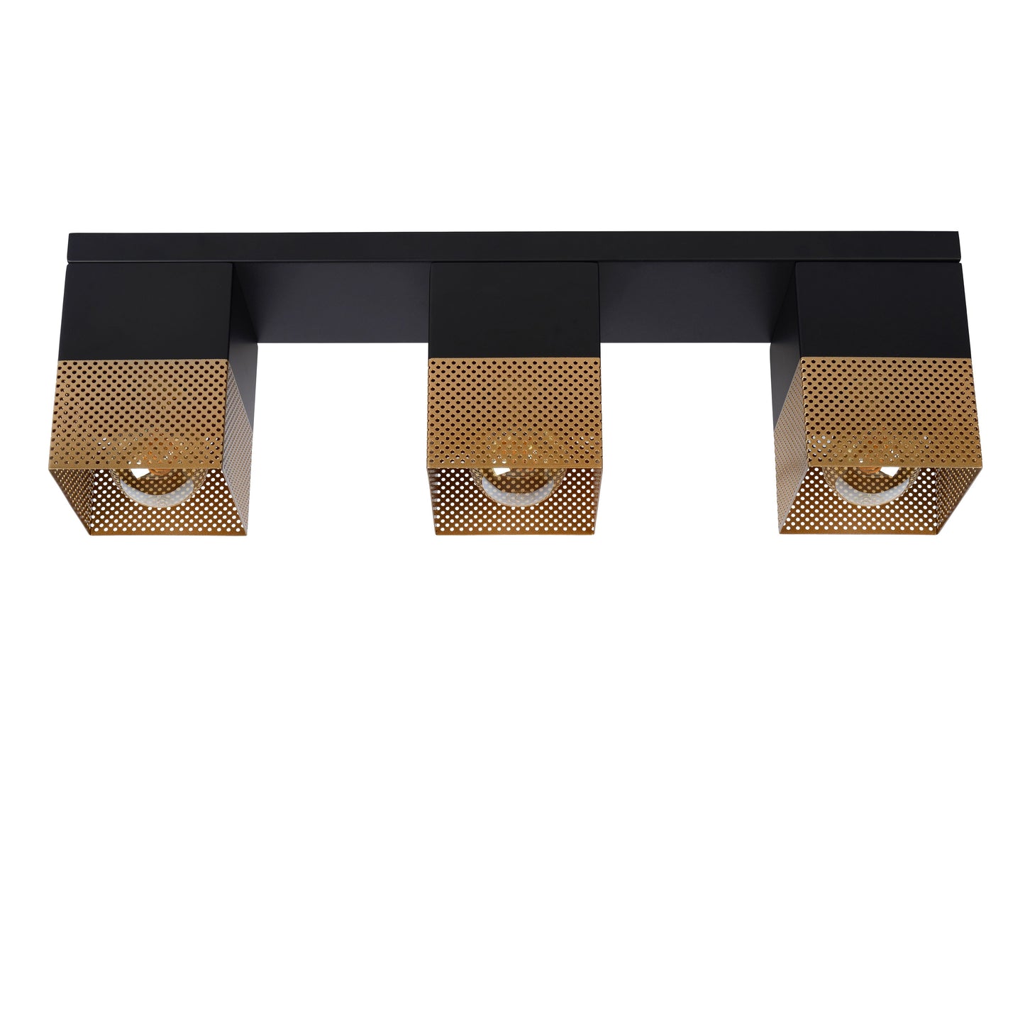 Lucide RENATE - Flush ceiling light - 3xE27 - Matt Gold / Brass