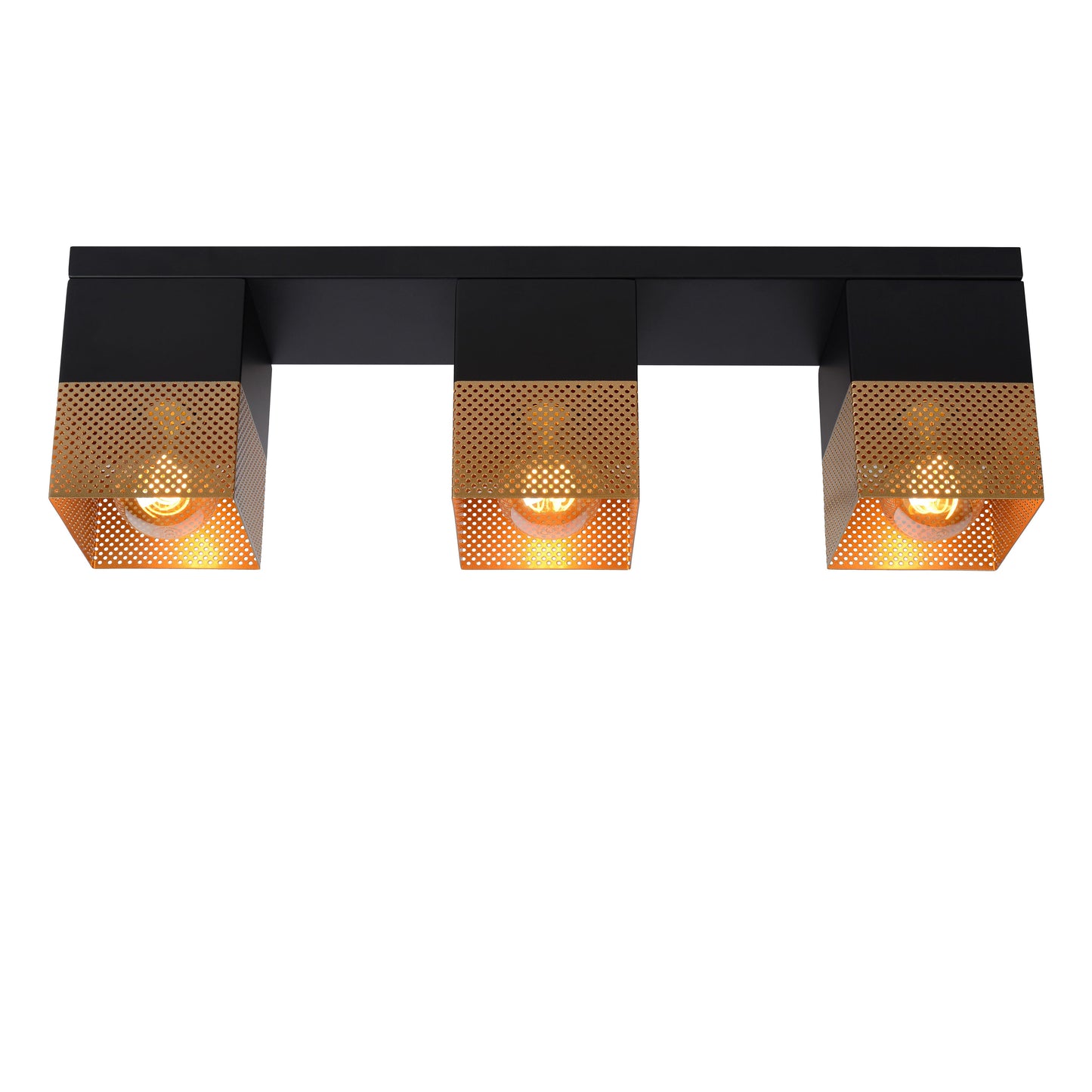 Lucide RENATE - Flush ceiling light - 3xE27 - Matt Gold / Brass