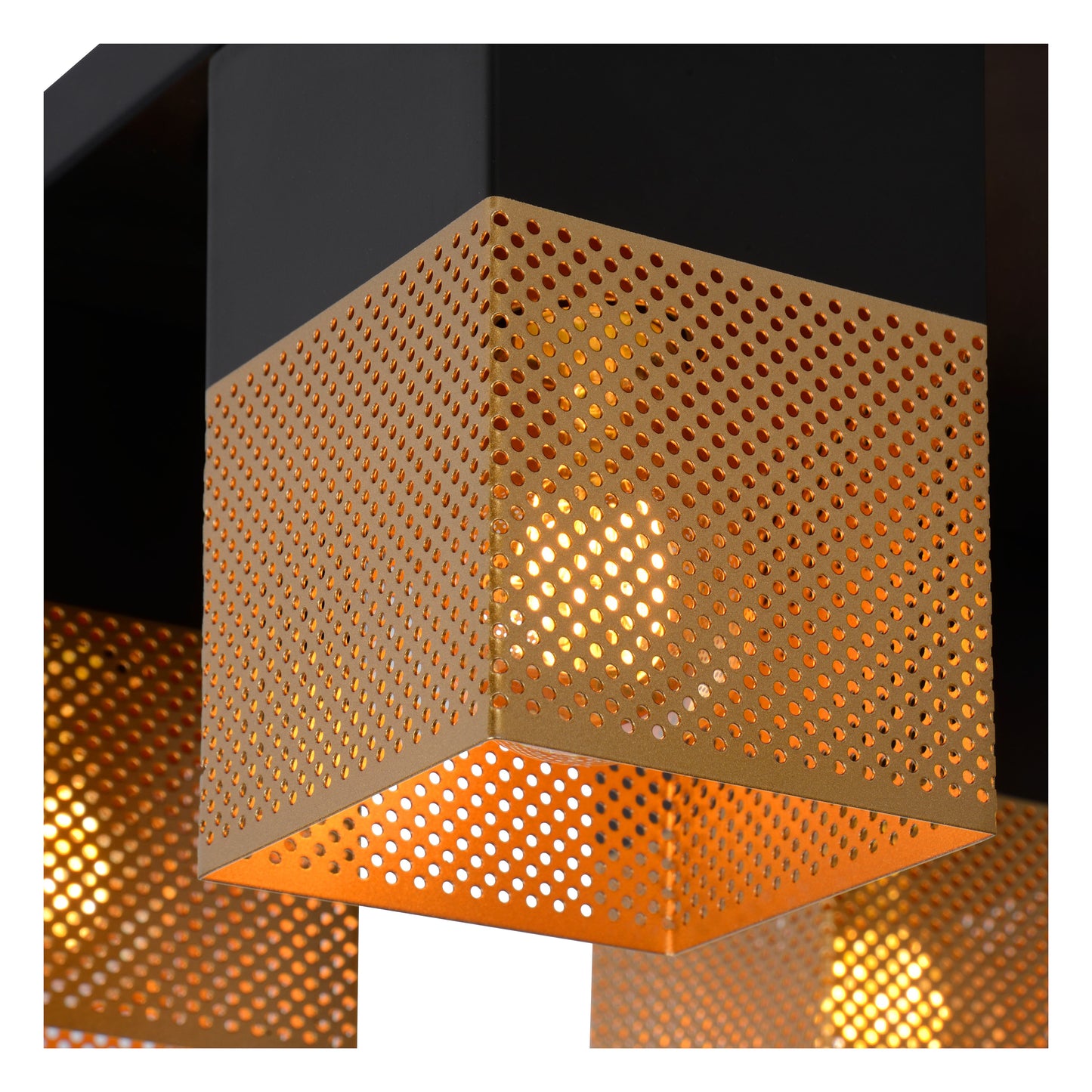 Lucide RENATE - Flush ceiling light - 4xE27 - Matt Gold / Brass