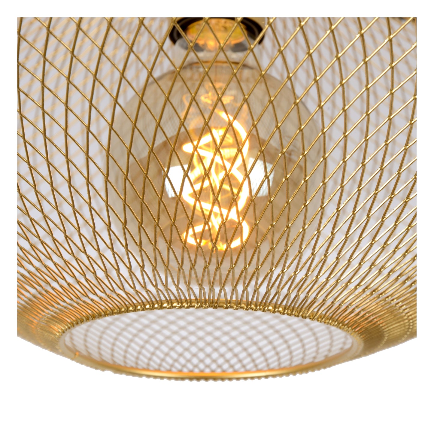 Lucide MESH - Flush ceiling light - Ø 45 cm - 1xE27 - Matt Gold / Brass