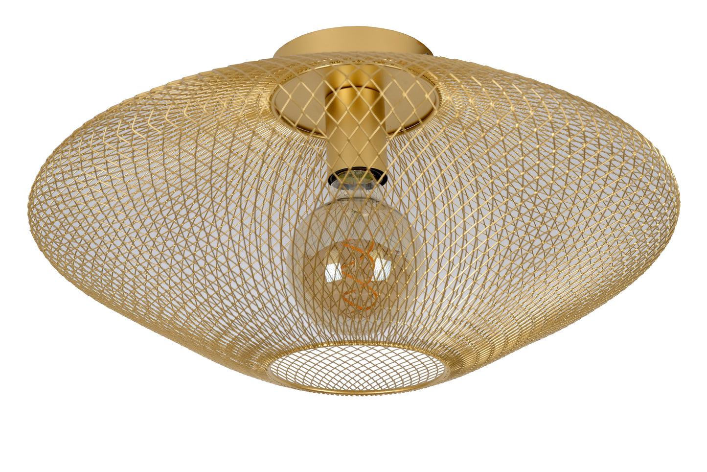 Lucide MESH - Flush ceiling light - Ø 45 cm - 1xE27 - Matt Gold / Brass