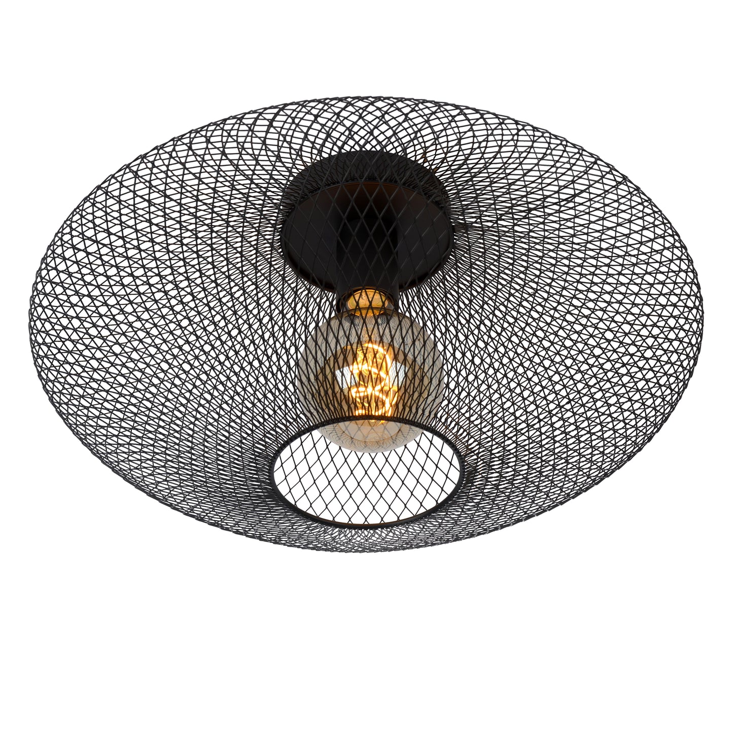 Lucide MESH - Flush ceiling light - Ø 45 cm - 1xE27 - Black