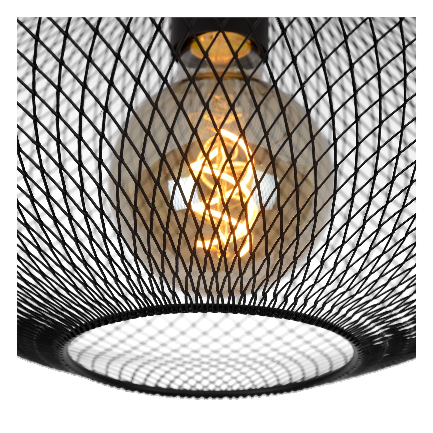 Lucide MESH - Flush ceiling light - Ø 45 cm - 1xE27 - Black