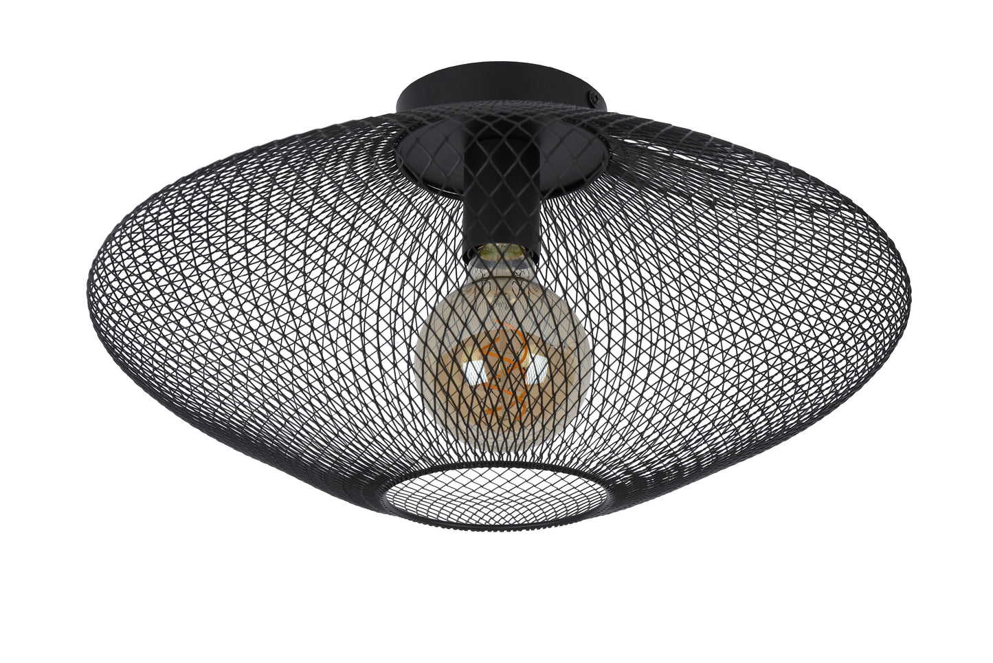 Lucide MESH - Flush ceiling light - Ø 45 cm - 1xE27 - Black